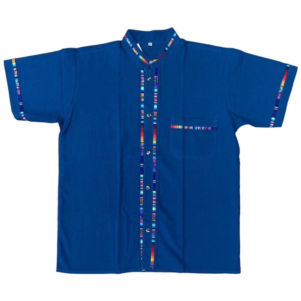 Men’s Yale Blue Guayabera Coralillo Style
